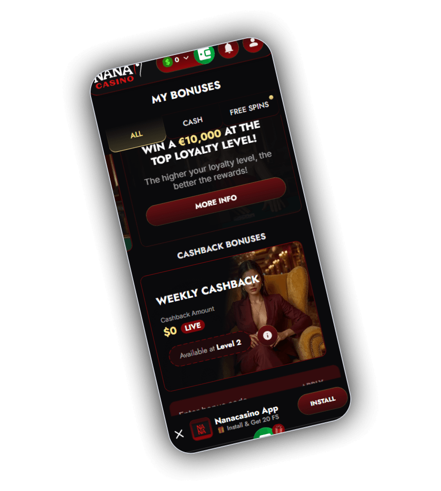 Nana Casino promotions counter